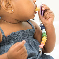 Bella Tunno - Pacifier Clip - Multicolored Rainbow