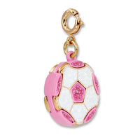 Charm It! - Gold Glitter Soccer Ball Charm