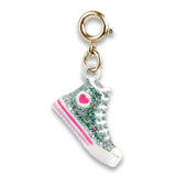 Charm It! - Gold Glitter High Top Sneaker Charm