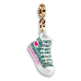 Charm It! - Gold Glitter High Top Sneaker Charm