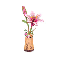 Hands Craft - Wooden Bloom - Pink Lily