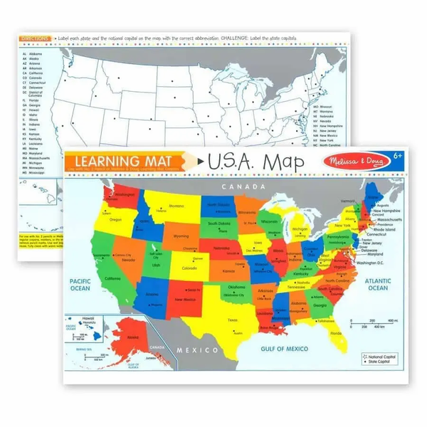 Melissa & Doug - Learning Mat - United States Map