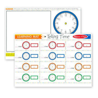 Melissa & Doug - Learning Mat - Telling Time