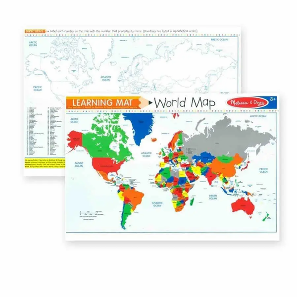 Melissa & Doug - Learning Mat - World Map Countries