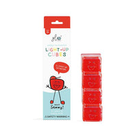 Glo Pals Light Up Bath Cubes - 4 Pack - Red