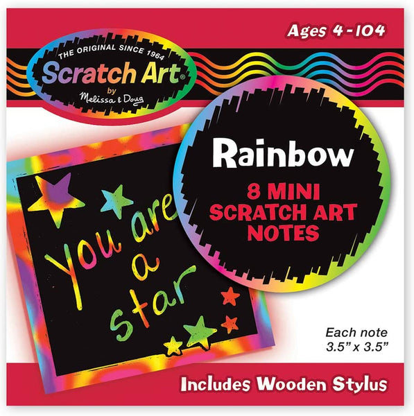 Melissa & Doug - Rainbow Mini Scratch Art Notes (Set of 8)