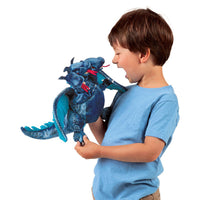 Folkmanis - Hand Puppet - Blue Three-Headed Dragon