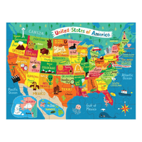 Mudpuppy - Map of the USA - Puzzle to Go